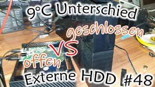 #48 Western Digital 14 TB MY Book extern | geöffnet VS geschlossen | Temperaturtest im Leerlauf