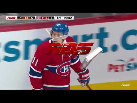 Brendan Gallagher 1-0 Goal - Flyers @ Canadiens - 02212019 (FR)