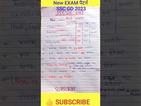 SSC GD Negative Marking & Pattern#sscgd2023#sscgdexam#sscgd#sscgdconstable#sscgdgk#2023#syllabus#ssc