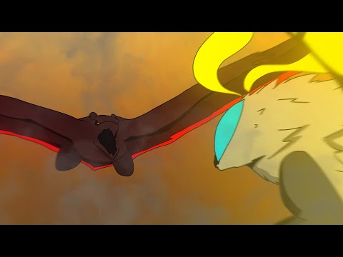 Rodan vs Mothra - Aerial Fight | 2D Animation