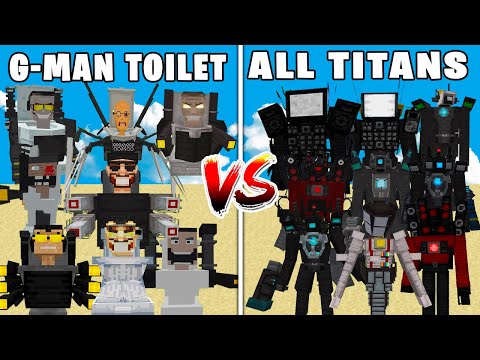 EPIC 4D Clash: Titans vs GMAN Toilet in Minecraft!