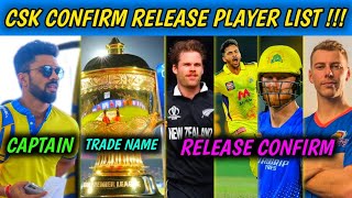 CSK Confirm Player Release List, 3 Trading Done before Auction, Shardul Release, Rutu Captain India
