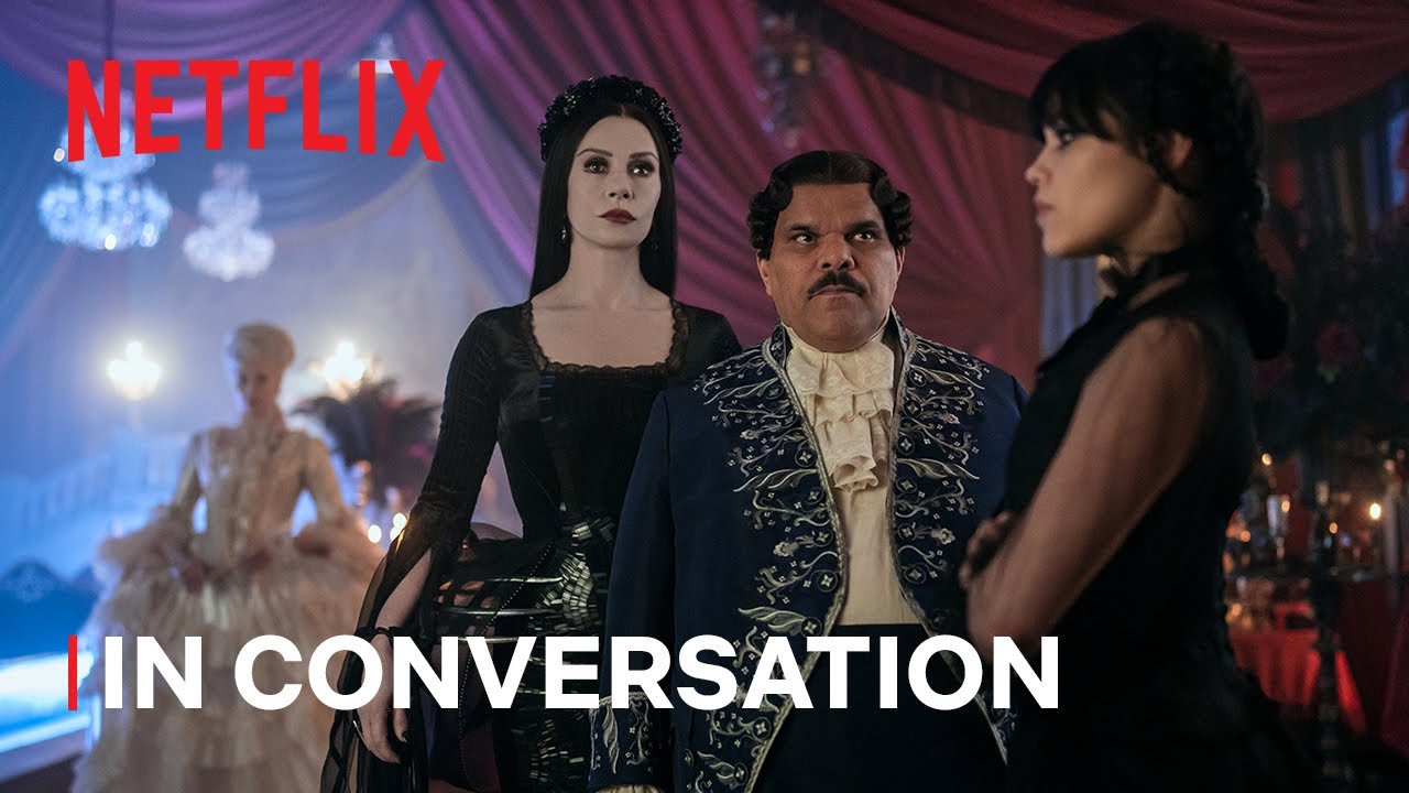 Jenna Ortega with Wednesday Cast & Crew | Netflix