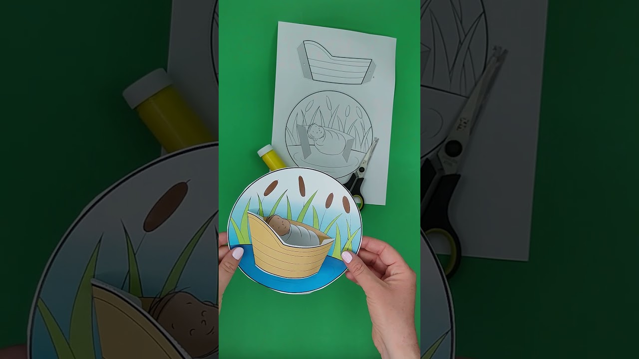 Moses in the Basket - 3D Bible Craft for Sunday School