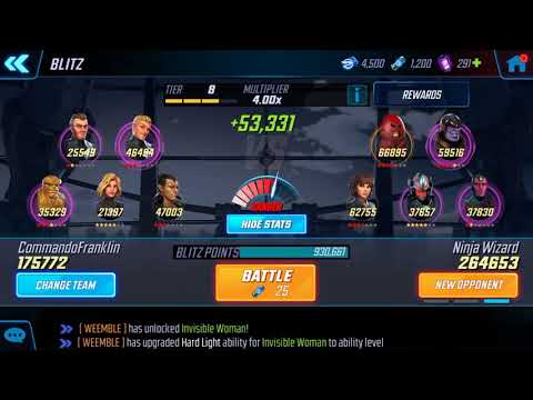 8.3 blitz 175k F4 vs 264k Ultron team