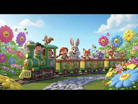 Flower Garden Train – Elsa and Her Daughter’s Blooming Spring Adventure Through Rainbow Fields 🌸🌈🚂