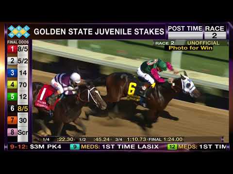 Bookies Luck Wins Golden State Juvenile Stakes Race 2 at Del Mar 11/04/17