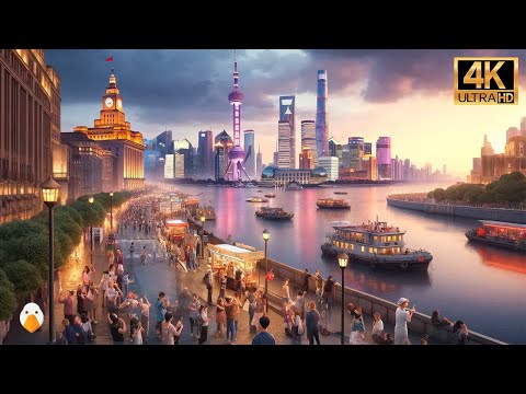 Шанхай, Китай???????? Самый богатый и современный город первого уровня в Китае (4K UHD)