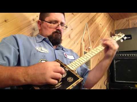Autumn Rust 4-String Cigar Box Guitar