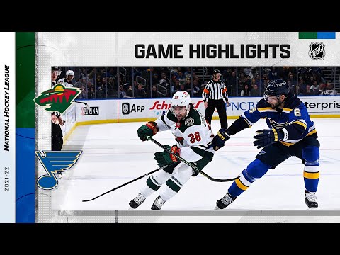 Wild @ Blues 4/8 | NHL Highlights 2022