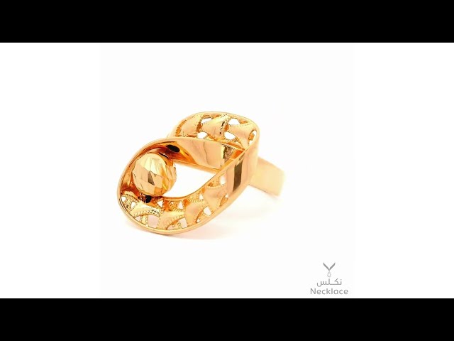 خاتم ذهب لازوردي عيار 21 (RNLZ.0333)