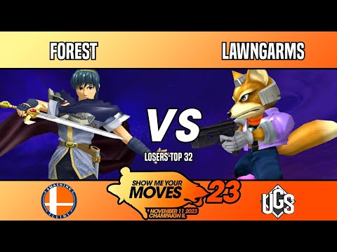 Show Me Your Moves 23 - Losers Top 32 - Forest(Marth) Vs. Lawngarms(Fox)
