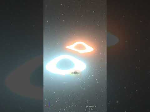 Two Black Holes collide part 2! #blackhole #space #universe #cosmos #astronomy #spacesheb #science