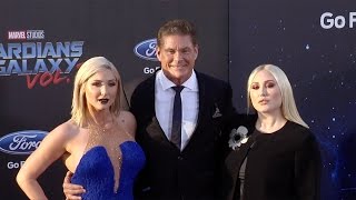David Hasselhoff with Taylor and Hayley &quot;Guardians of the Galaxy Vol 2&quot; World Premiere