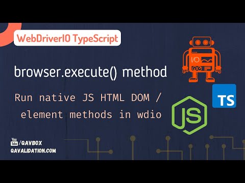 Browser Execute Method In Webdriverio Run Javascript Methods