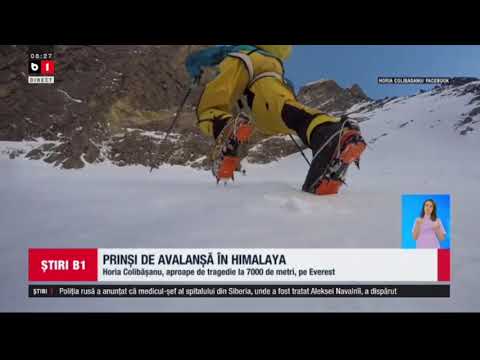 PRINSI DE AVALANSA IN HYMALAYA -HORIA COLIBASANU APROAPE DE TRAGEDIE LA 7.000 DE METRI_Stiri B1