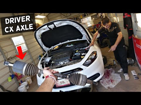 CV AXLE DRIVER SHAFT REPLACEMENT REMOVAL DRIVER SIDE DODGE DART, CHRYSLER 200