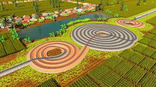 Japanese Train Crosses Indonesian Railroad Triple Spirals Most Extreme 🚦⚠️Trainz Simulator 2022