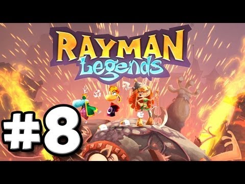 Rayman Legends Walkthrough - Part 8 - Breathing Fire! 100% Completion
