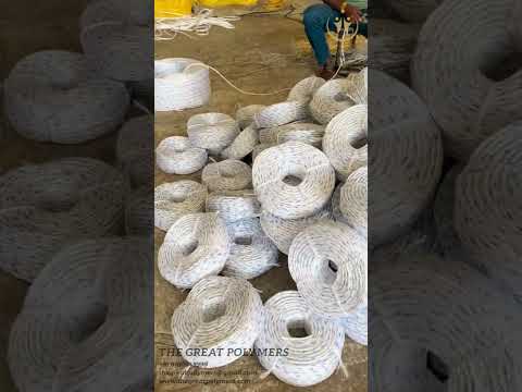 White twisted polyester rope, 18 mm, size/diameter: 20 mm