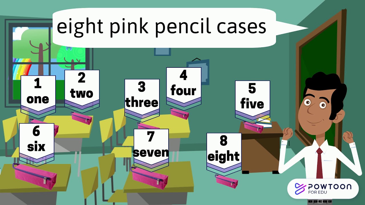 Colors, Numbers and Classroom Objects - Learn English