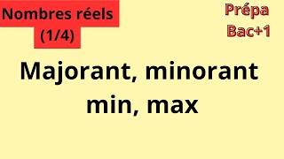 Majorant, minorant, max, min — Course on real numbers (1/4)