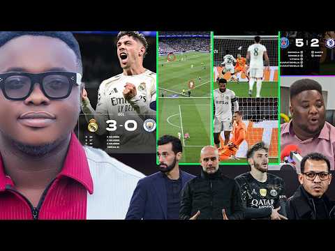 REAL MADRID 3 MAN CITY 0, PSG 5 CHELSEA 2, MATCH ANALYSIS AND KEY ISSUES, VALVERDE, ROSENOIR, PEP AN