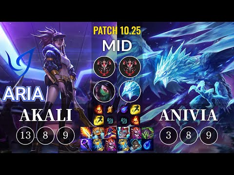 CGA Aria Akali vs Anivia Mid - KR Patch 10.25