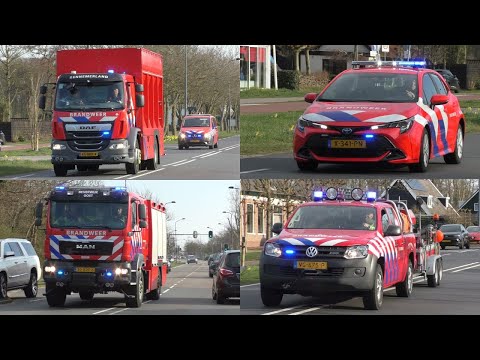 Brandweer met Spoed naar een Grote Duinbrand in Heemskerk op de Kruisberg