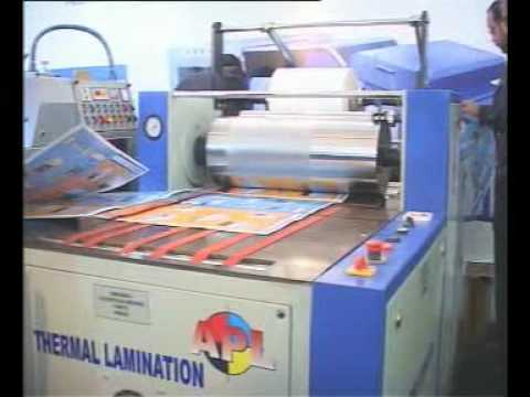 Working of thermal lamination machine