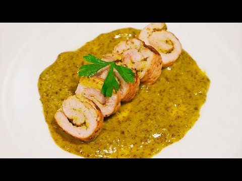 Rollitos de pavo al pesto