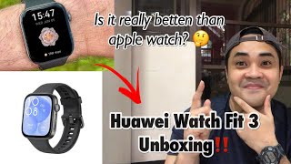 THIS WATCH IS WAY BETTER THAN APPLE WATCH SE2? HUAWEI WATCH FIT 3 UNBOXING REVIEW | Jaden Yael