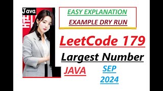 YouTube video 'Largest Number | Leetcode 179 | Java Solution by Developer Coder'
