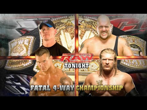 Randy Orton vs John Cena vs Triple H vs Big Show RAW 6/15/2009 Highlights 