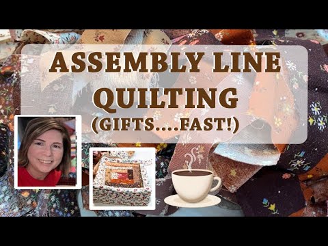♻️ v23.24 ⏭ ASSEMBLY LINE STYLE QUILTING⏮ | Scrapbuster | Quilt As You Go Scraps | Wonky Log Cabin