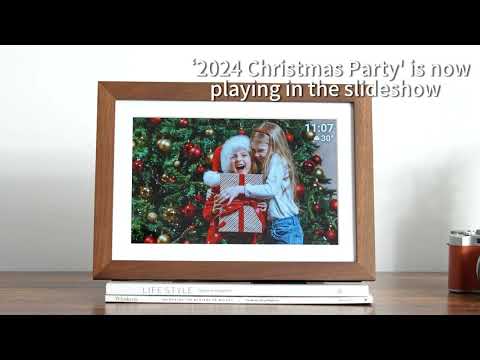 Frameo Walnut Wood Digital Photo Frames: Stay Close to Family Anywhere