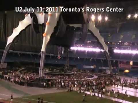 U2's 360 claw stage, the fans, the crew getting ready Roger Center Toronto