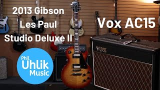Video thumbnail for 2013 Gibson Les Paul Studio Deluxe II and Vox AC15 - Phil Uhlik Music Demo by Uhlik Music