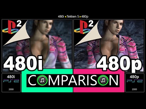 [480i vs 480p] Tekken 5 (PlayStation 2 vs PlayStation 2) Interlaced vs Progressive - Comparison