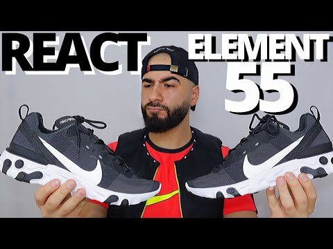 ELEMENT OF SURPRISE. Nike REACT ELEMENT 55 BLACK & WHITE On Foot Review