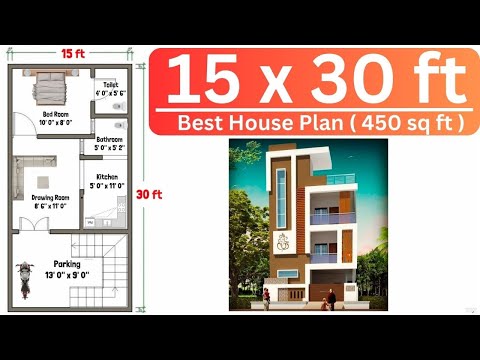 15x30 House Plan 15 x 30 Ghar Ka Naksha Small House Plans Design 450 sq ft house Plans