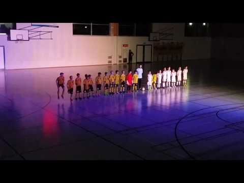 Finaleinlauf SelectLine Hallenmaster 2016 BSC Old Boys U11 - FC Basel U11