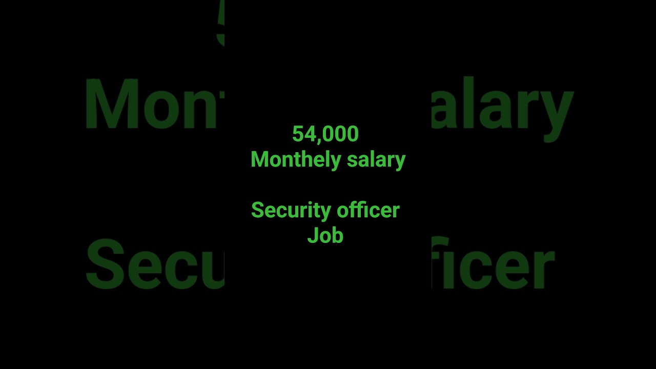 Security officer job in Bangalore #monthly salary 54,000 #Security  jobs  #urgent requirement