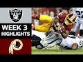 Raiders vs. Redskins | NFL Week 3 Game Highlights