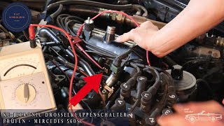 KE-Jetronic: Sprawdzanie przełącznika przepustnicy - Mercedes R107 560SL