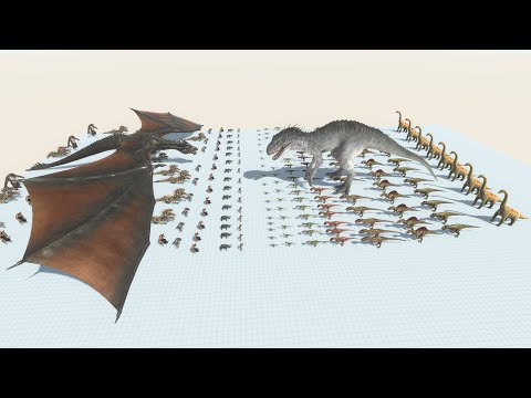 Indominus Rex and Dinosaurs Face the Black Dragon Army