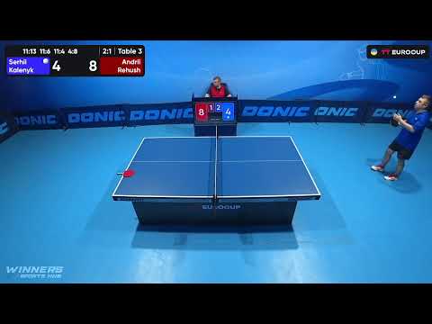 18:50 Serhii Kalenyk - Andrii Rehush 07.09.2023 TT Euro.Cup Ukraine Master. TABLE 3
