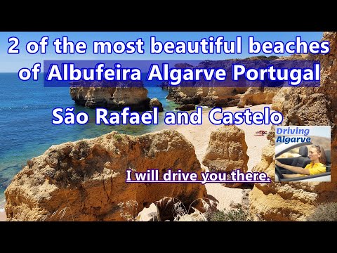 Driving to the most beautiful beaches of Albufeira (Portugal): São Rafael and Castelo 5/2021 HD