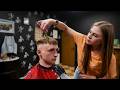 Calm Atmosphere Caring Hands Of A Skilled Barber ️ Haircut Massage ASMR