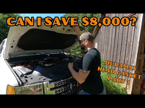 DURAMAX HEAD GASKET REPLACEMENT ON A 2012 GMC 3500 PART 1